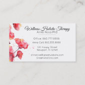 Carte De Visite Fleur rouge de pavot d'aquarelle moderne de *~* (Dos)