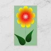 Carte De Visite Fleur rouge et jaune (Dos)