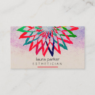 Carte De Visite Fleur Rouge Lotus Professeur de Yoga de beauté