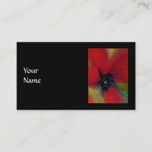 Carte De Visite Fleur rouge, pavot