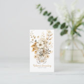 Carte De Visite Fleur Rustique en Fleurs (Debout devant)