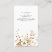 Carte De Visite Fleur Rustique en Fleurs (Dos)