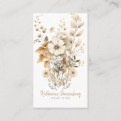 Carte De Visite Fleur Rustique en Fleurs (Devant)
