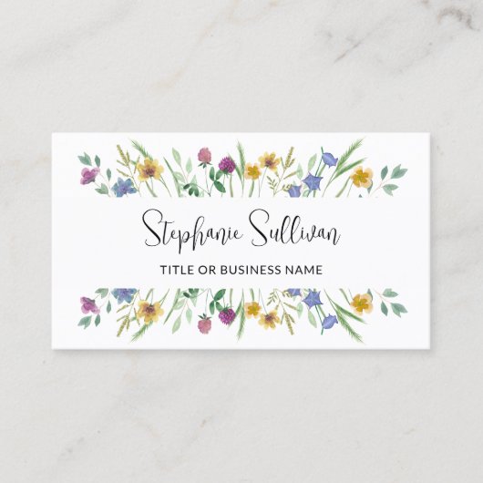 Carte De Visite Fleur sauvage (Devant)