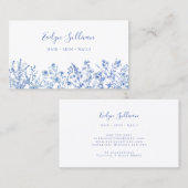 Carte de visite fleur sauvage (Devant / Derrière)