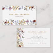 Carte de visite fleur sauvage (Devant / Derrière)