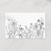 Carte de visite fleur sauvage (Dos)