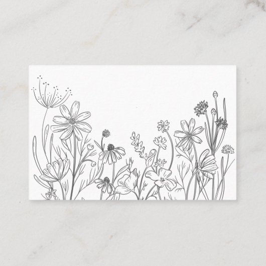 Carte de visite fleur sauvage (Dos)