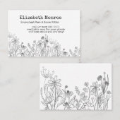 Carte de visite fleur sauvage (Devant / Derrière)