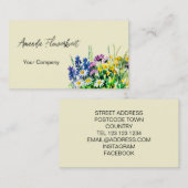 Carte de visite fleur sauvage (Devant / Derrière)