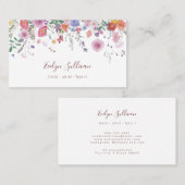 Carte de visite fleur sauvage (Devant / Derrière)