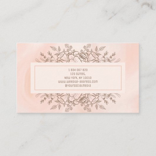 Carte de visite fleur sauvage (Dos)