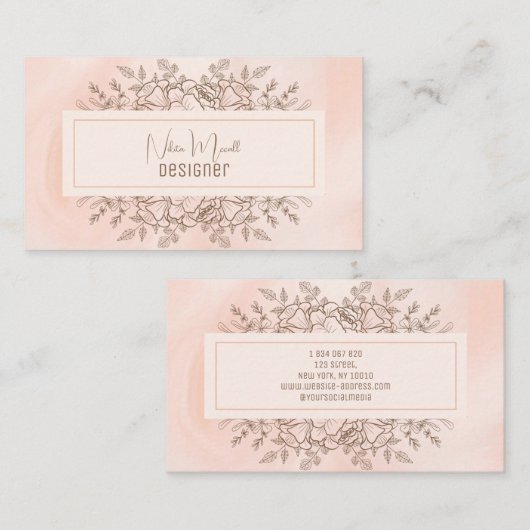 Carte de visite fleur sauvage (Devant / Derrière)