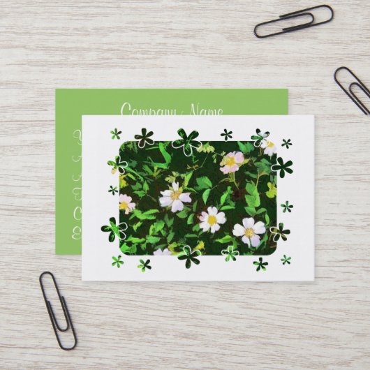 CARTE DE VISITE FLEUR SAUVAGE (Devant/Arrière en situation)