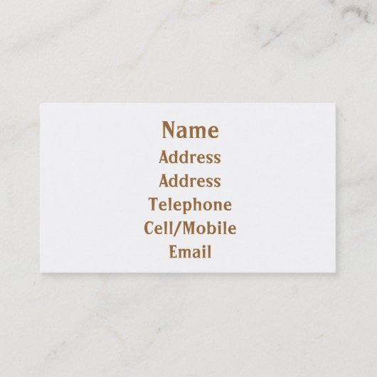 CARTE DE VISITE FLEUR SAUVAGE (Dos)