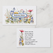 Carte de visite fleur sauvage (Devant / Derrière)