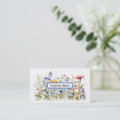 Carte de visite fleur sauvage (Debout devant)