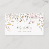 Carte de visite fleur sauvage aquarelle (Devant)
