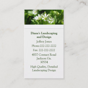 Carte de visite Fleur sauvage blanc