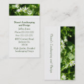 Carte de visite Fleur sauvage blanc (Devant / Derrière)