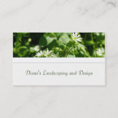 Carte de visite Fleur sauvage blanc (Dos)