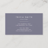 Carte De Visite Fleur sauvage Boho Monogramme initial T (Dos)