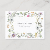 Carte De Visite Fleur sauvage botanique | Fille et élégante (Devant)
