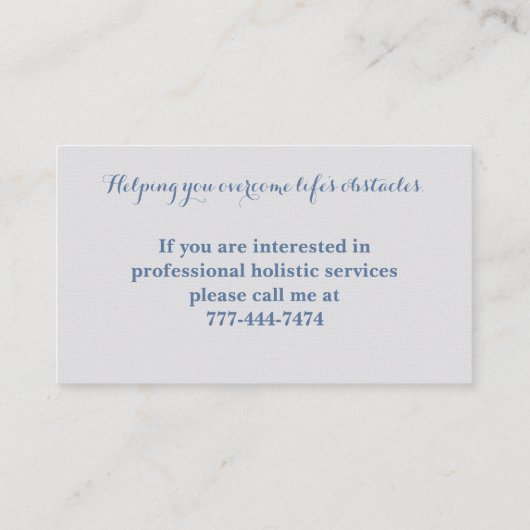 Carte de visite Fleur sauvage botanique paisible (Dos)