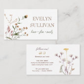 carte de visite fleur sauvage bouquet (Devant / Derrière)