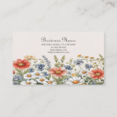 Carte de visite Fleur sauvage coloré (Dos)
