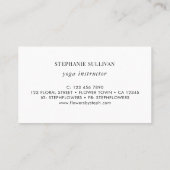 Carte de visite Fleur sauvage de l'instructeur de (Dos)