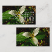 Carte De Visite Fleur sauvage de printemps blanc Trillium Flower (Devant / Derrière)
