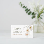Carte de visite fleur sauvage délicat (Debout devant)