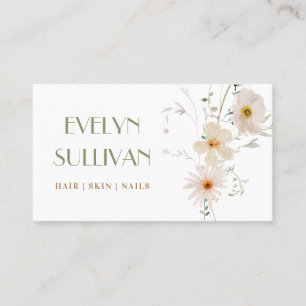 Carte de visite fleur sauvage délicat