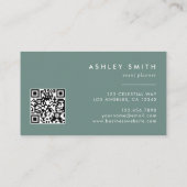 Carte De Visite Fleur sauvage d'été Code QR du champ (Dos)