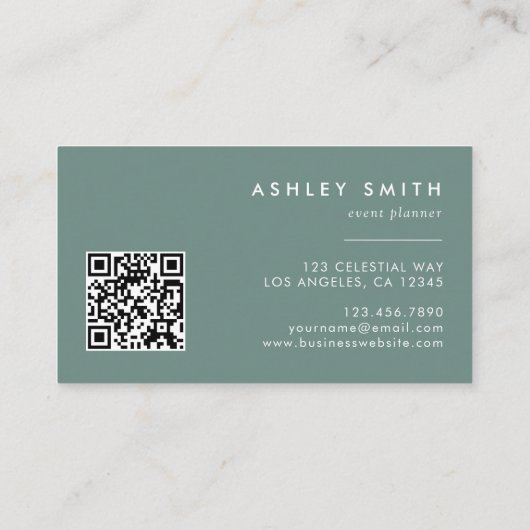 Carte De Visite Fleur sauvage d'été Code QR du champ (Dos)