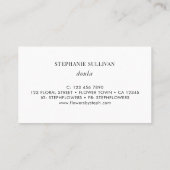 Carte de visite Fleur sauvage Doula (Dos)