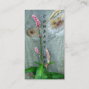 Carte De Visite Fleur sauvage en bois de rose de barrière