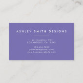 Carte De Visite Fleur sauvage en gras (Dos)