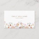 Carte de visite Fleur sauvage Floral Aquarelle (Devant)