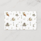 Carte De Visite Fleur sauvage Fraise Douche d'été Raffle de couche (Dos)