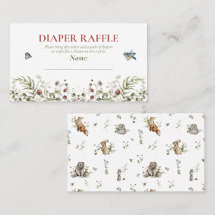 Carte De Visite Fleur sauvage Fraise Douche d'été Raffle de couche