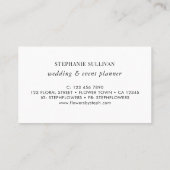 Carte de visite Fleur sauvage mariage Et Planifica (Dos)