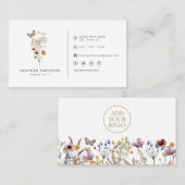 Carte de visite Fleur sauvage moderne (Devant / Derrière)