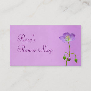 Carte De Visite Fleur sauvage pourpre sur le fleuriste pourpre
