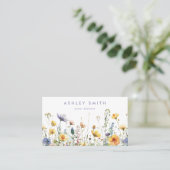 Carte De Visite Fleur sauvage printanière (Debout devant)