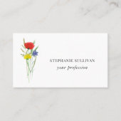 Carte De Visite Fleur sauvage professionnel (Devant)