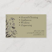 Carte de visite Fleur sauvage Sage Green (Dos)