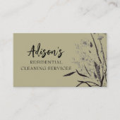 Carte de visite Fleur sauvage Sage Green (Devant)