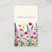 Carte De Visite Fleur sauvage Symphony Mariage-Enregistrer la date (Dos)